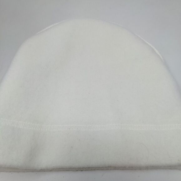 Unbranded Men's Knit Beanie Hat White Acrylic Vintage Made USA Turtle Logo - Picture 9 of 10